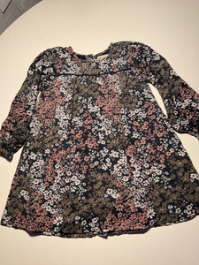 Minymo Kleid 92 Schwarz mit Blumenmuster