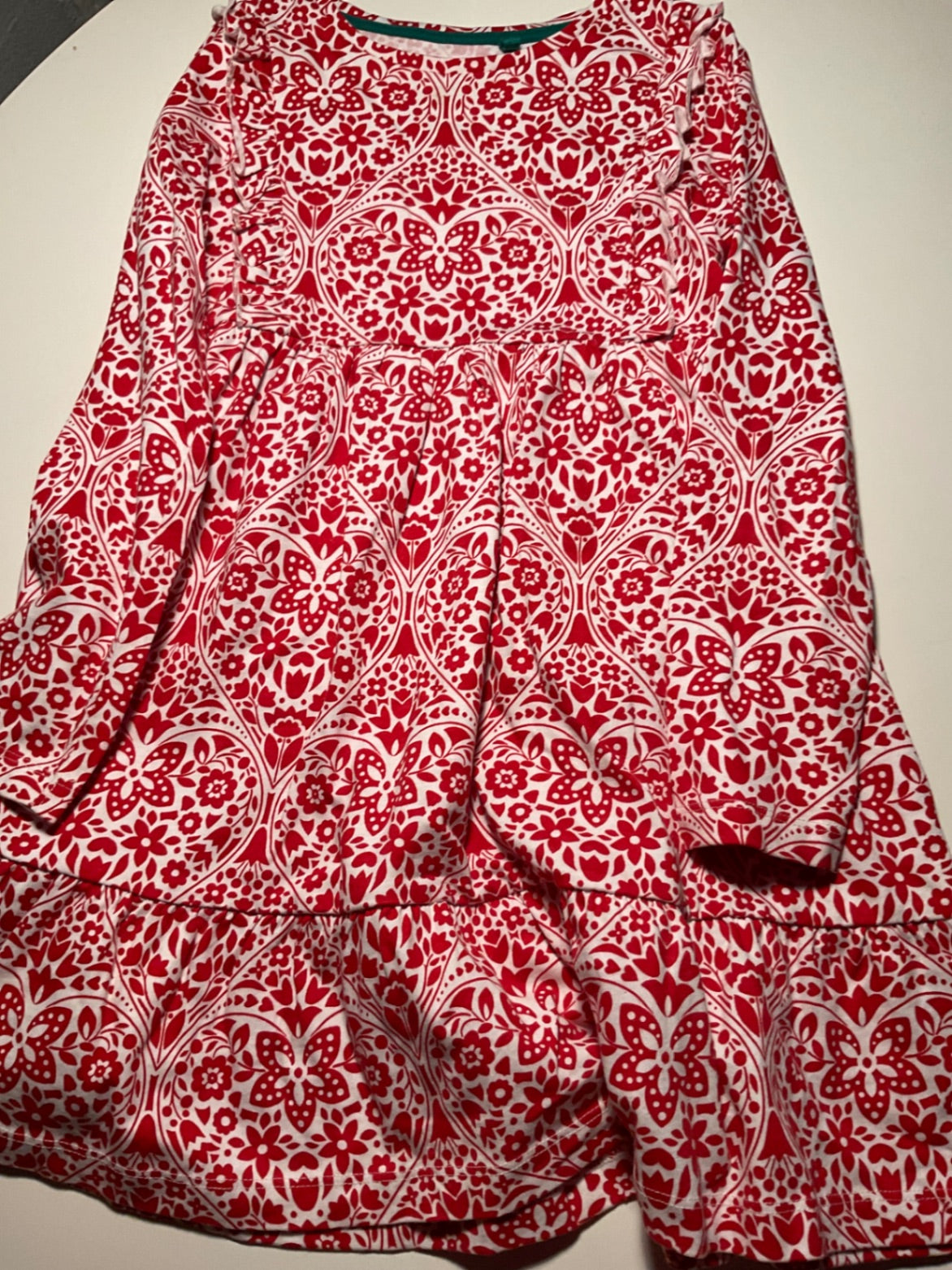 MiniBoden Kleid 128 Rot und Weiß