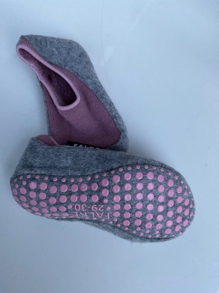 Falke Hausschuhe 29/30 Grau und Rosa