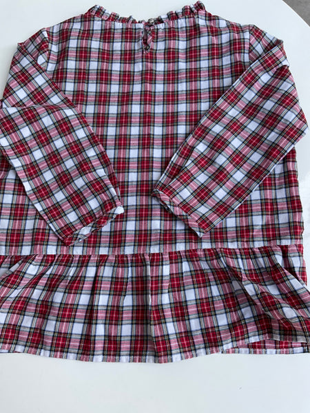 Unbekannt Bluse 152 Rot kariert