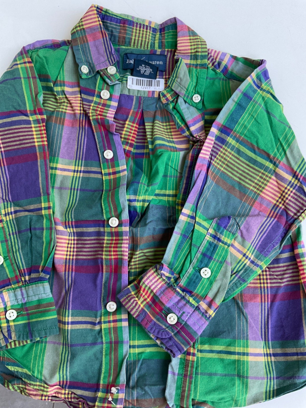 Ralph Lauren Hemd 92 Mehrfarbig (Grün, Lila, Gelb, Rot, Blau)