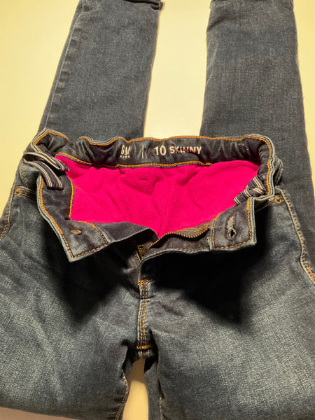 Gap Kids Jeans *gefüttert pinken Fleece 140 Blau / gefüttert