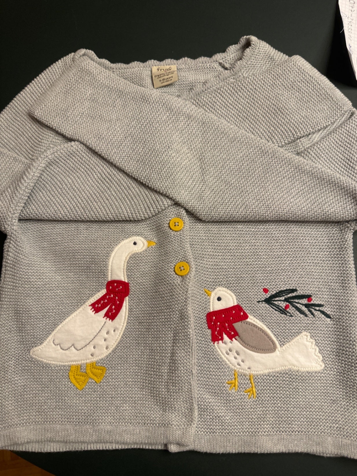 Frugi Strickjacke *Gans 134/140 Grau