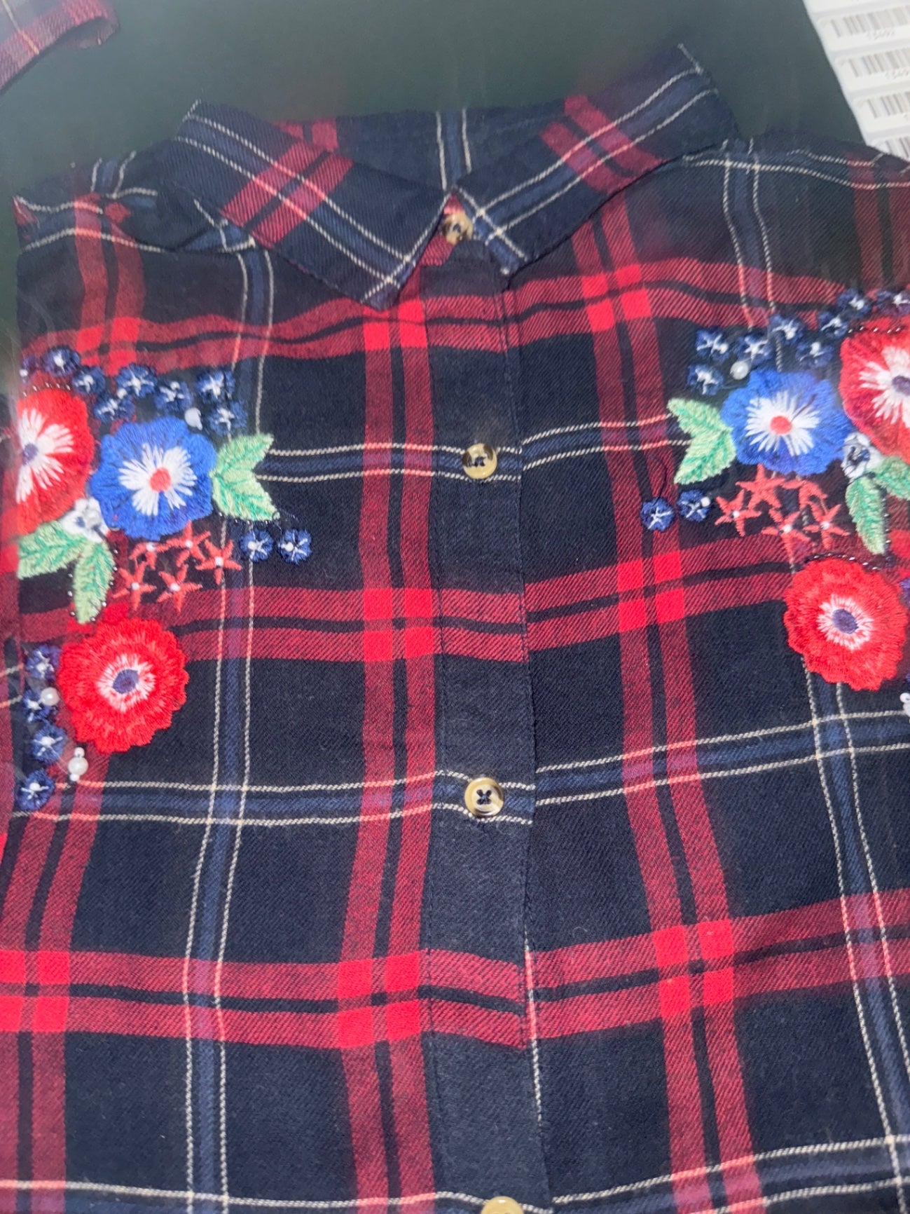 Zara Hemd 152 Rot und Blau kariert