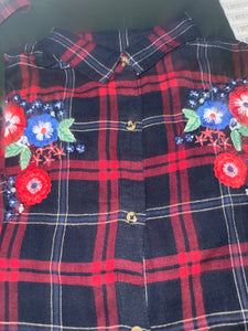 Zara Hemd 152 Rot und Blau kariert