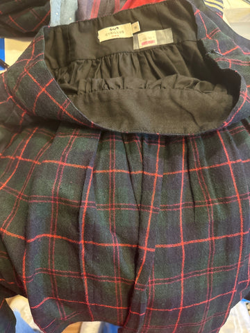 Cyrillus Rock 164 Schwarz mit rotem Karo-Muster