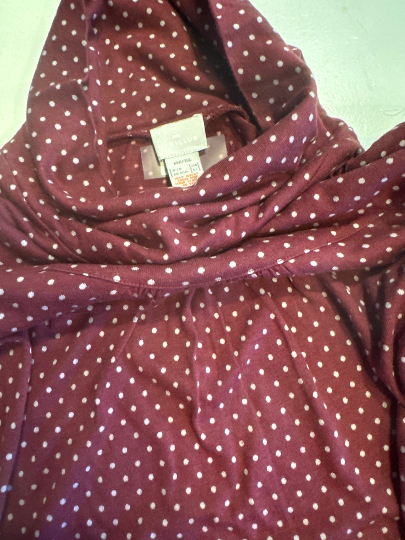 Cyrillus  Rollkragenpullover 164 Bordeaux/Punkte