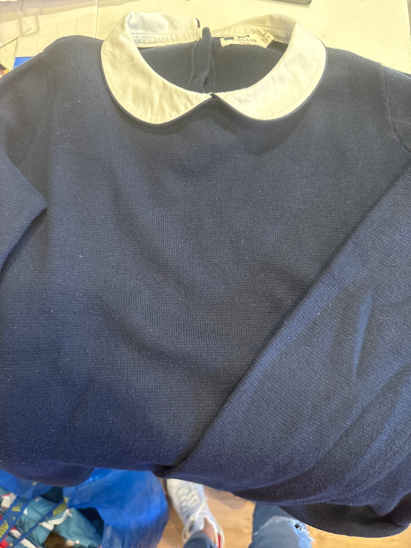 Cyrillus  Pullover *Kragen 164 Blau