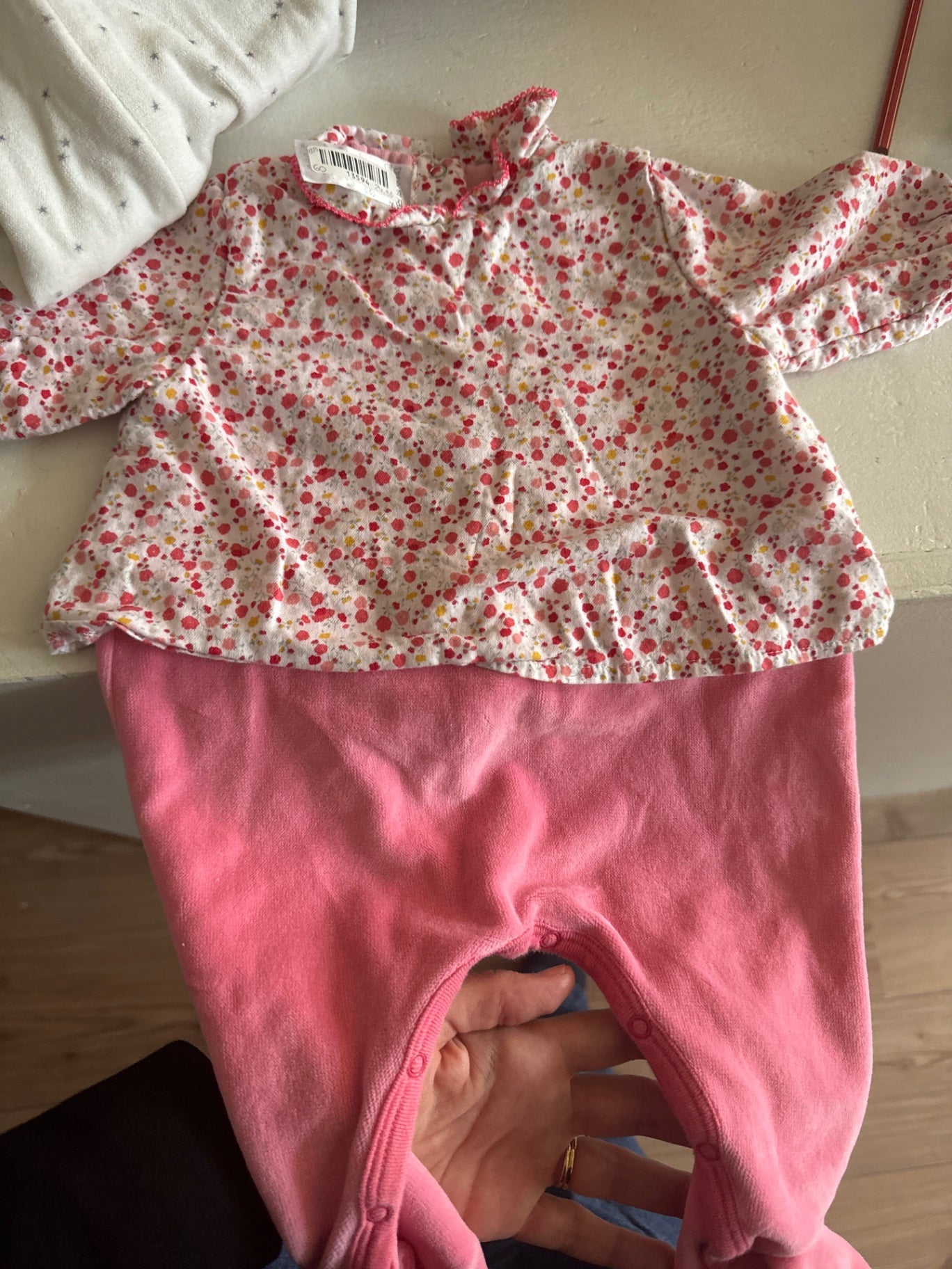 PETIT BATEAU  Strampler 60 Rosa, Weiß, Bunt