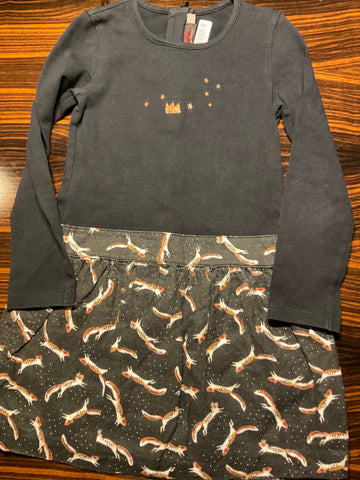 Catimini Kleid 110 Dunkelgrau Eichhörnchen 🐿️