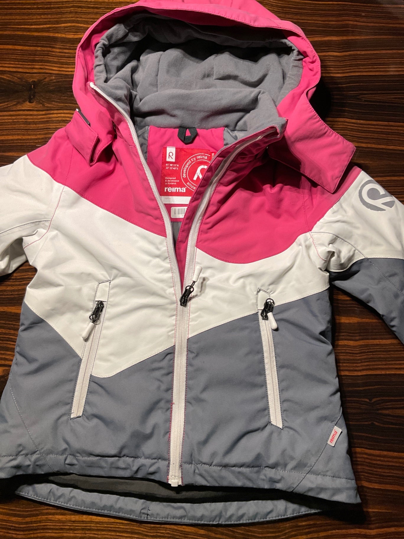 Reima Winterjacke 116 Pink, Weiß, Grau