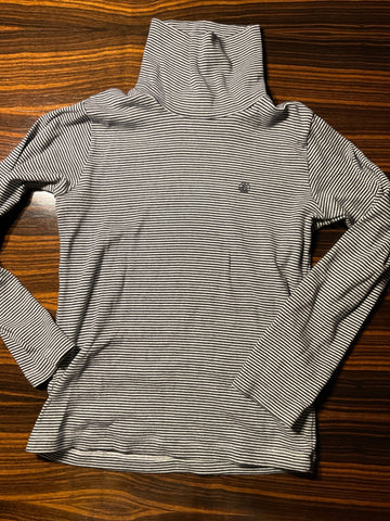 PETIT BATEAU  Rollkragenpullover 128 Blau-Weiß gestreift