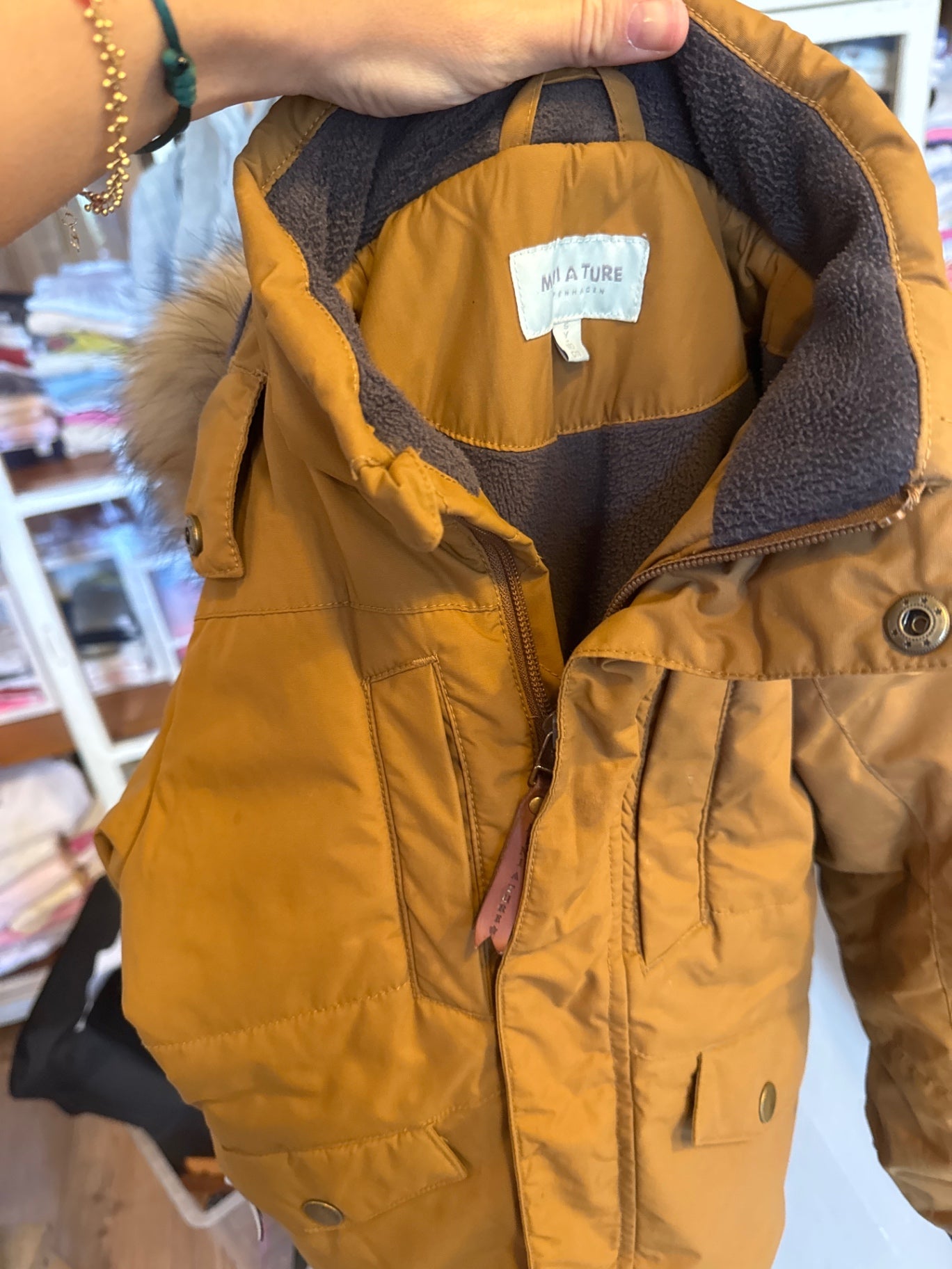 Mini A Ture Winterjacke 110 Ockerfarben