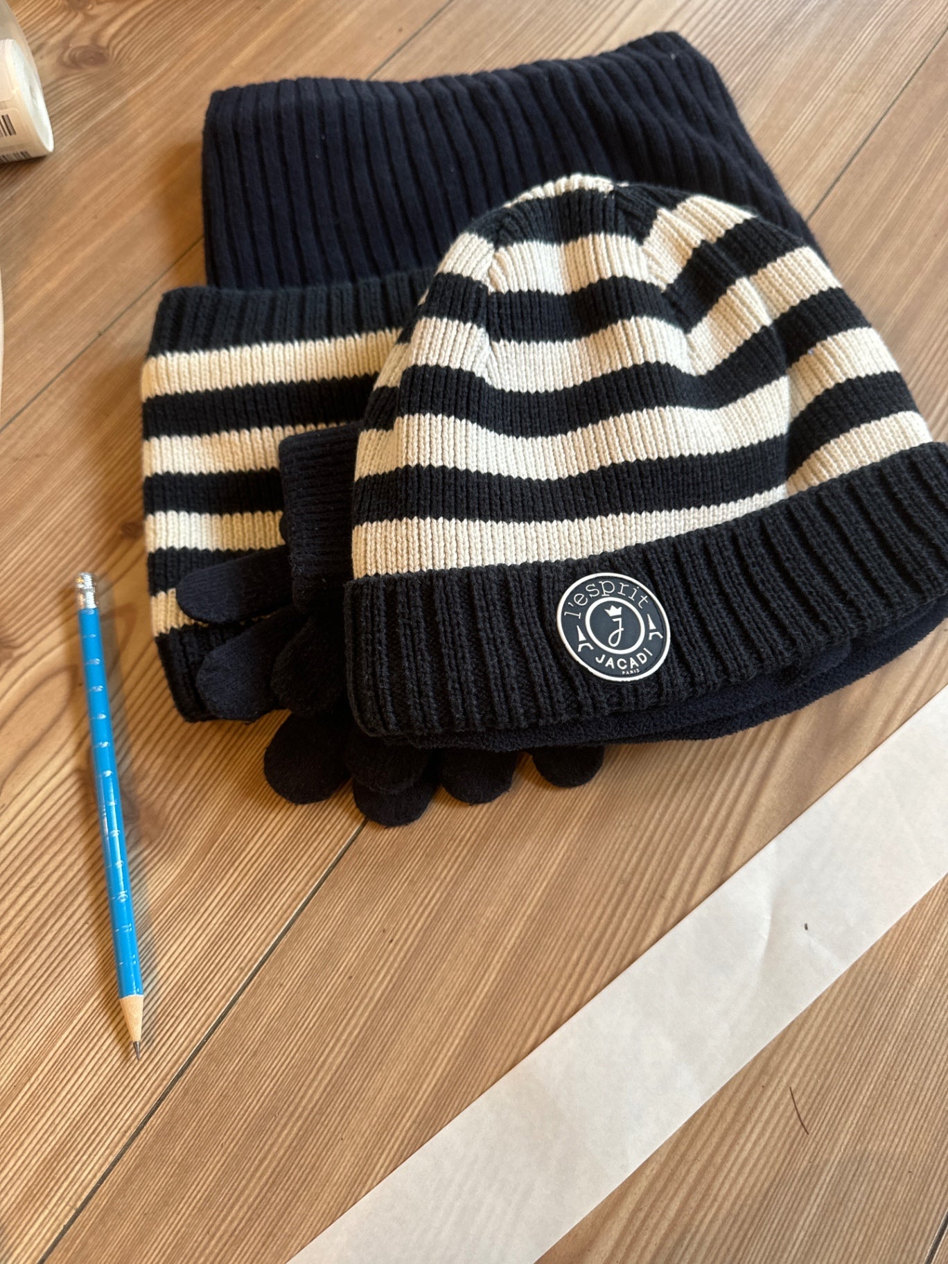 Jacadi Winter-Set 110/116 Schwarz und Beige