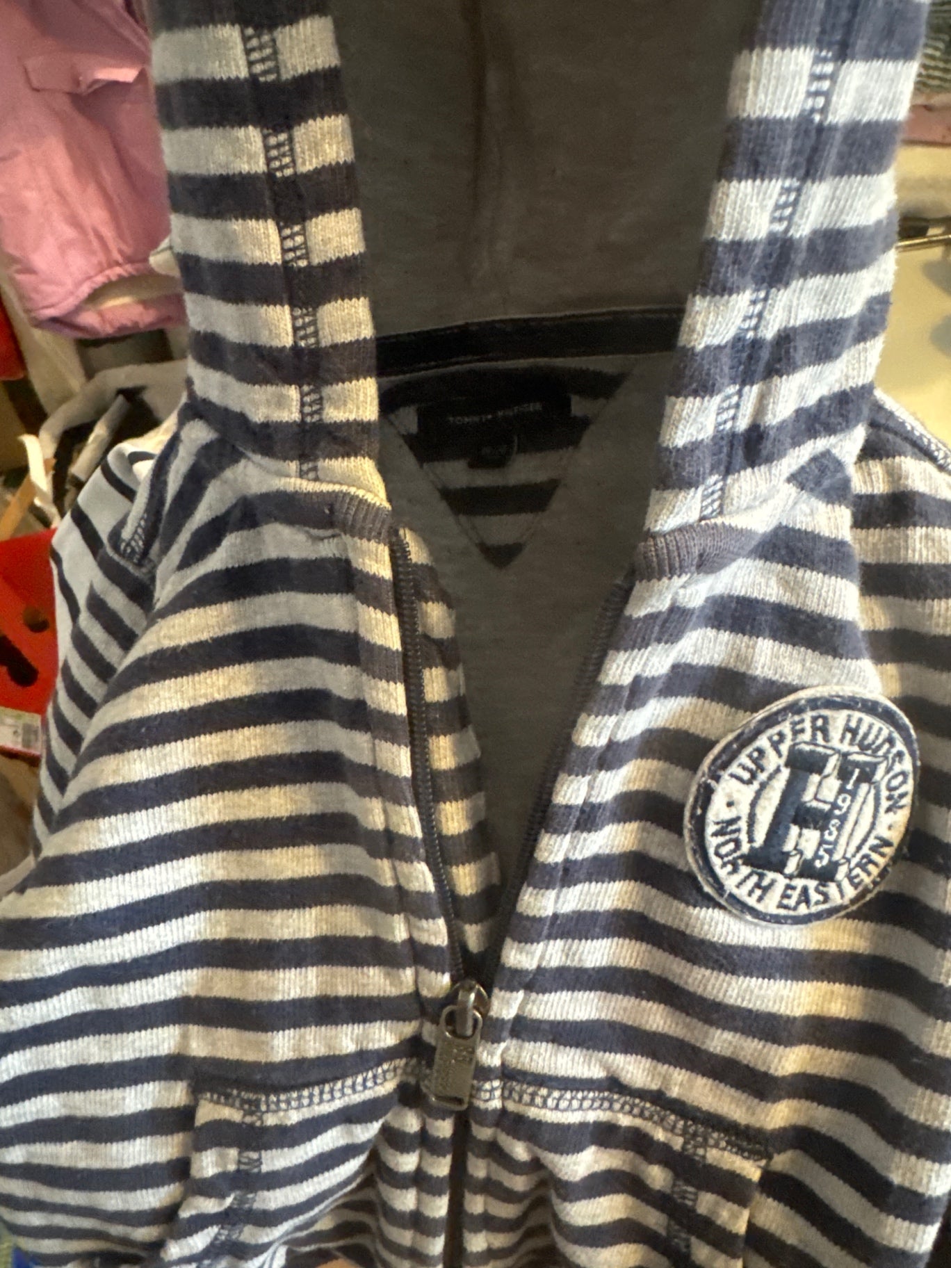 Tommy Hilfiger Kapuzenjacke 92 Blau-Weiß gestreift