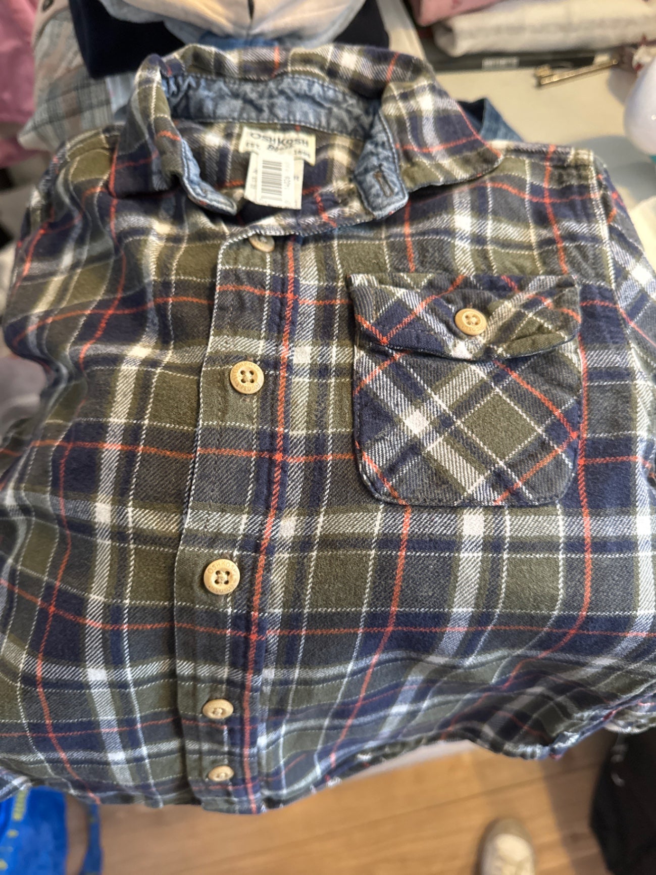 OshKosh Hemd 104 Grün kariert