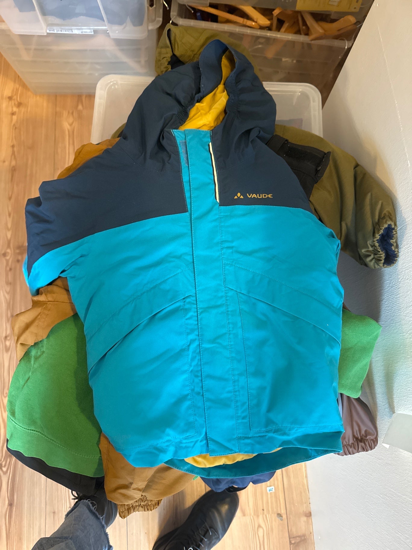 Vaude Winterjacke 98 Blau Innenfutter defekt 