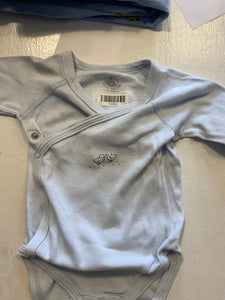 Petit Bateau Babybody 60 Hellblau