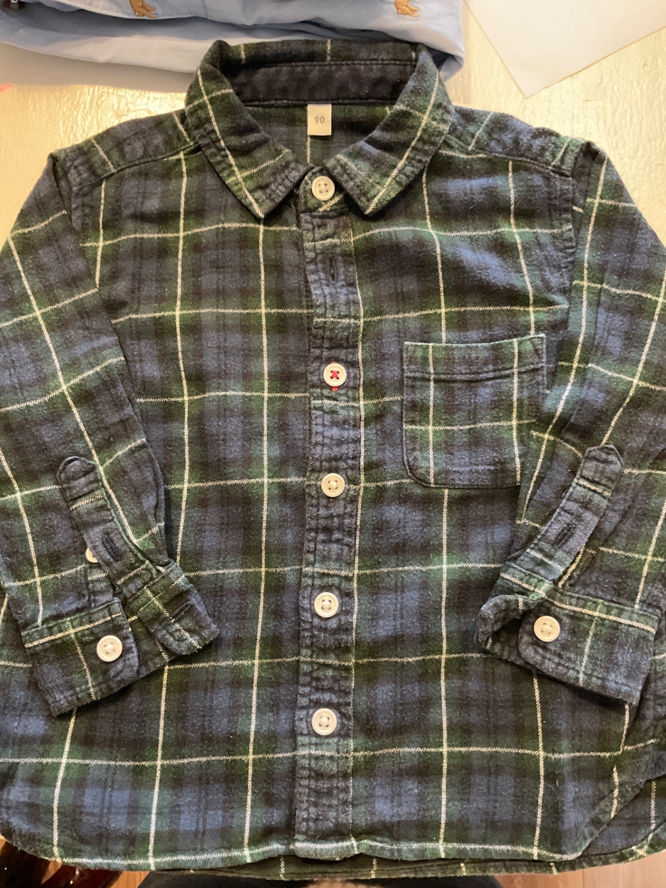 Unbekannt Hemd 90 Grün kariert