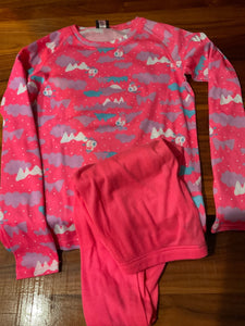 McKinley Skiunterwäsche SET 152 Rosa mit Schneemann