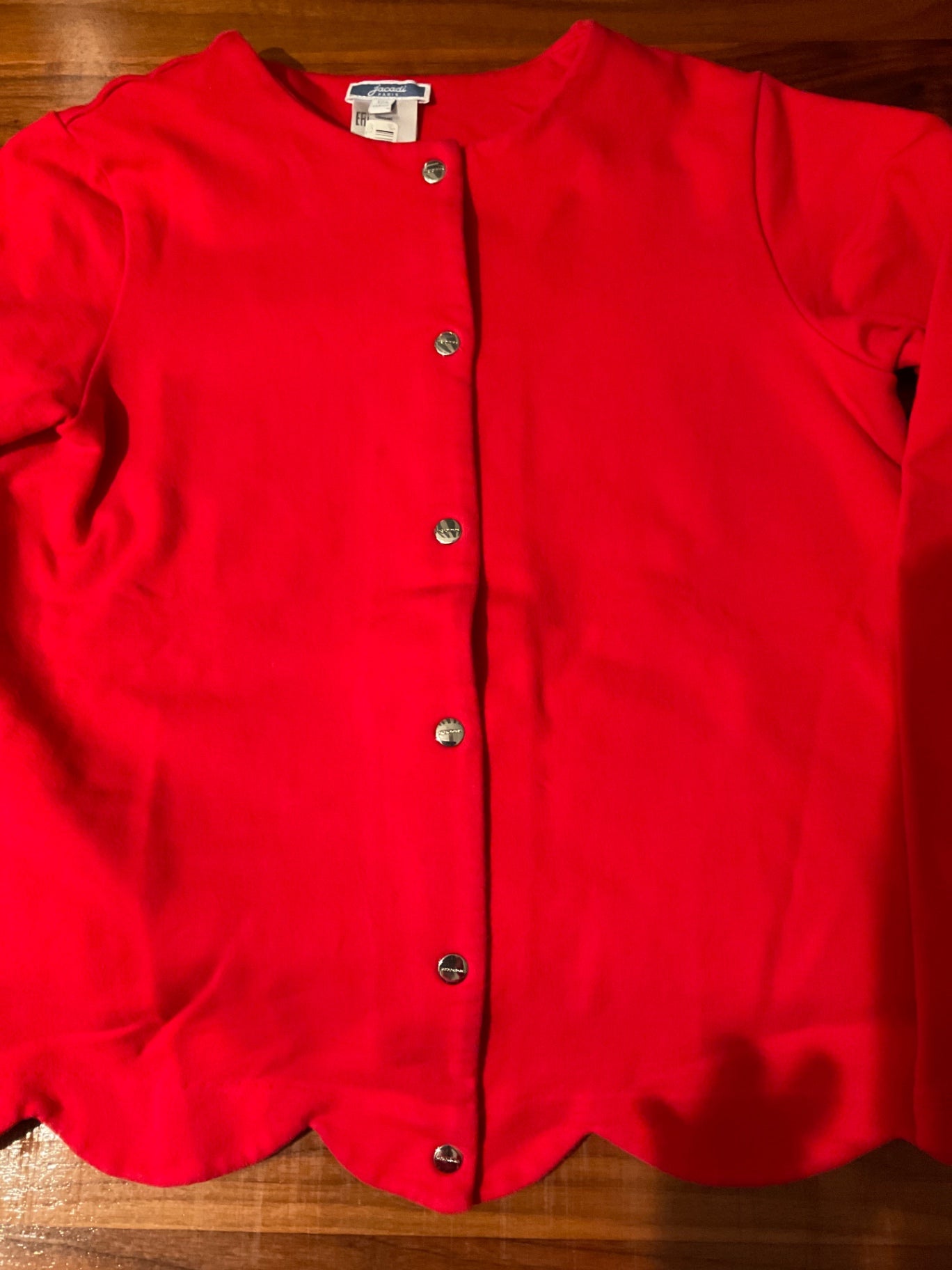 Jacadi Hoodie Jacke mit Knöpfen 152 Rot