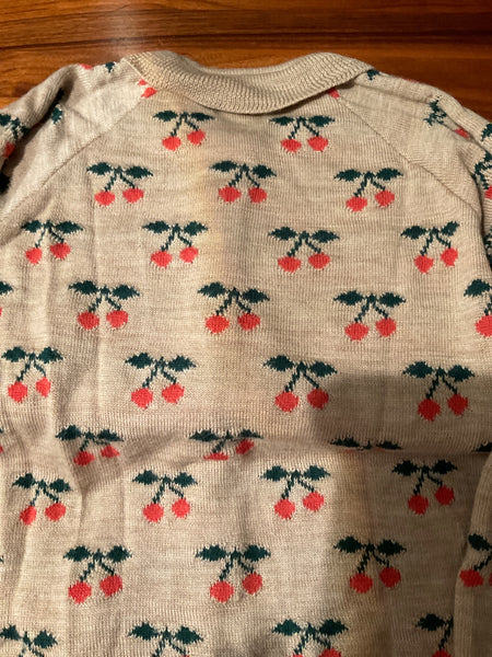 Konges Sløjd Strickjacke 134/140 Beige / 🍒