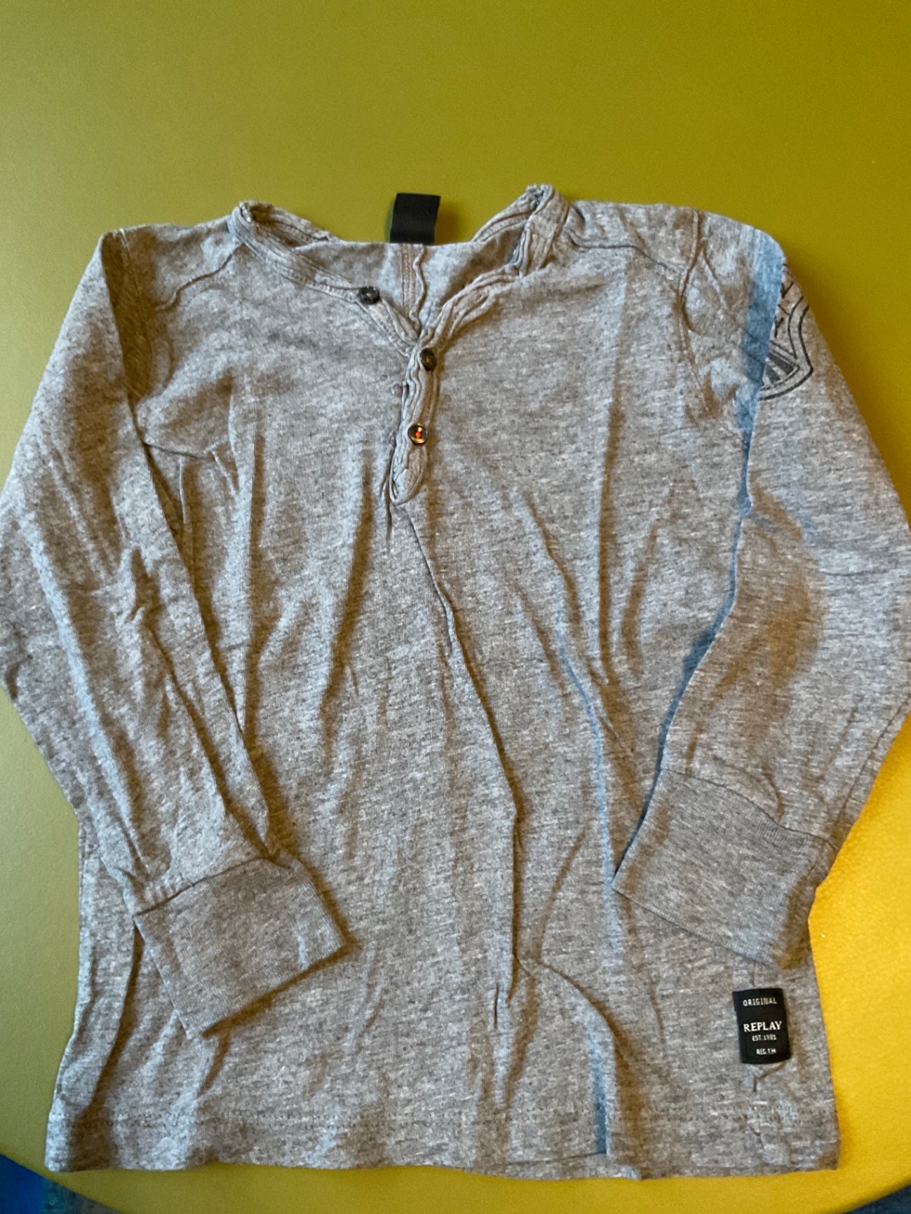 Replay Langarmshirt 104 Grau