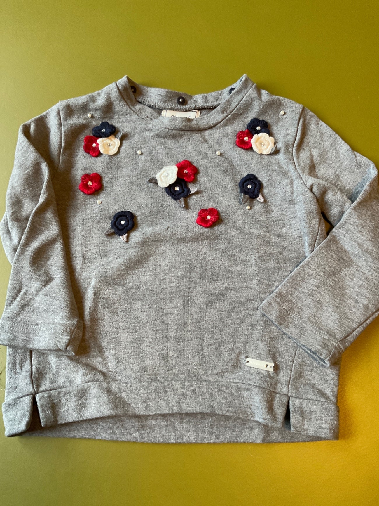 Mayoral Sweatshirt *fehlt Kapuze Perle 92 Grau