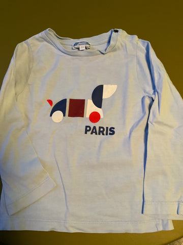 Jacadi Langarmshirt 92/98 Hellblau