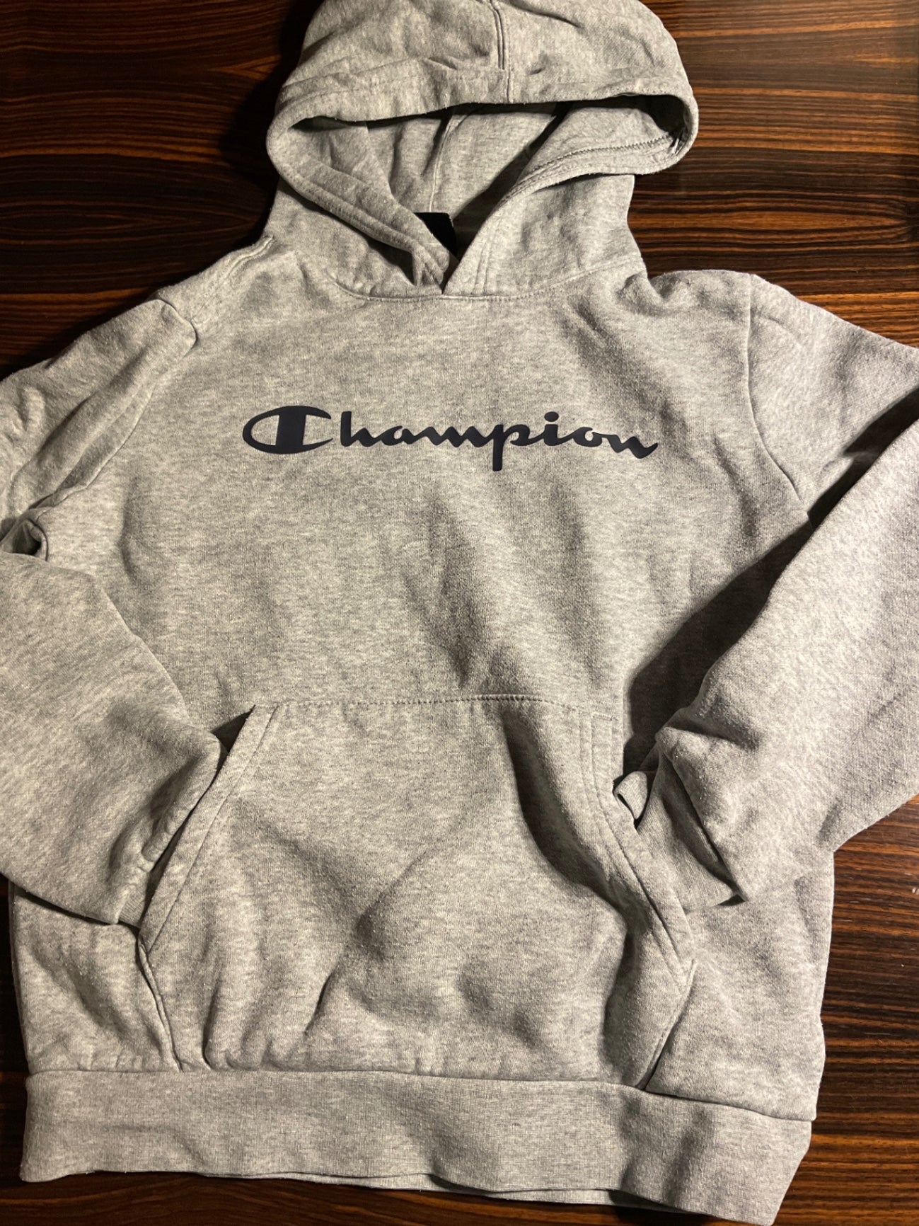 Champion Hoodie mit Kapuze 134 Grau