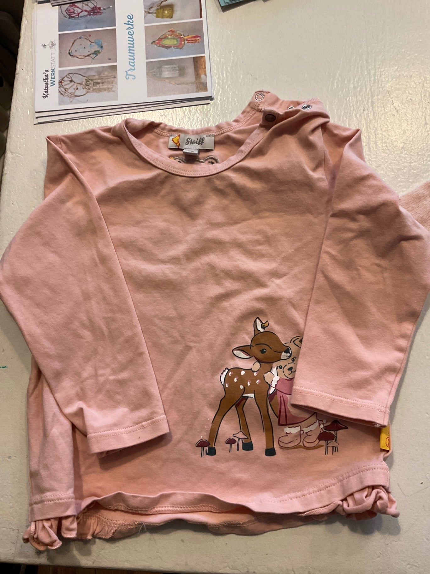Steiff Langarmshirt 80 Rosa