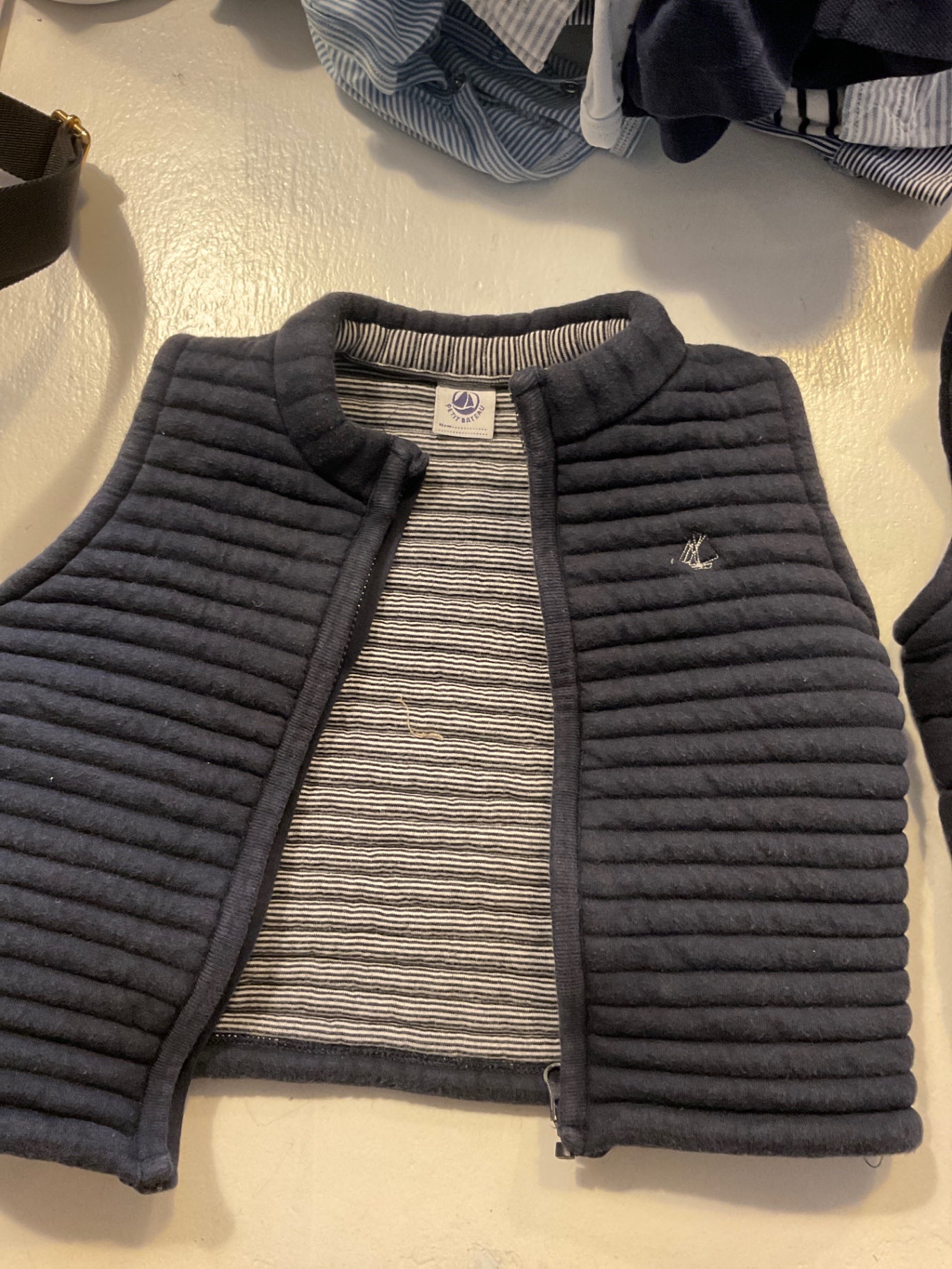 Petit Bateau Weste 74 Dunkelblau