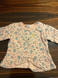 Steiff Pullover 68 Rosa mit Blumenmuster