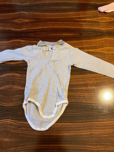 PETIT BATEAU Body 86 Weiß und Grau gestreift