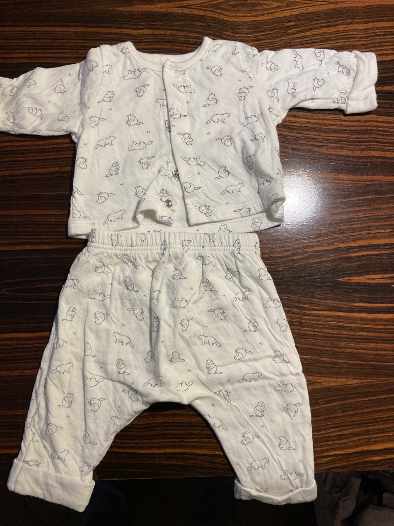 PETIT BATEAU Pyjama Set 60 Weiß