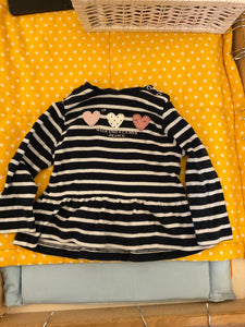 Week End à la Mer Langarmshirt 68 Schwarz-Weiß gestreift