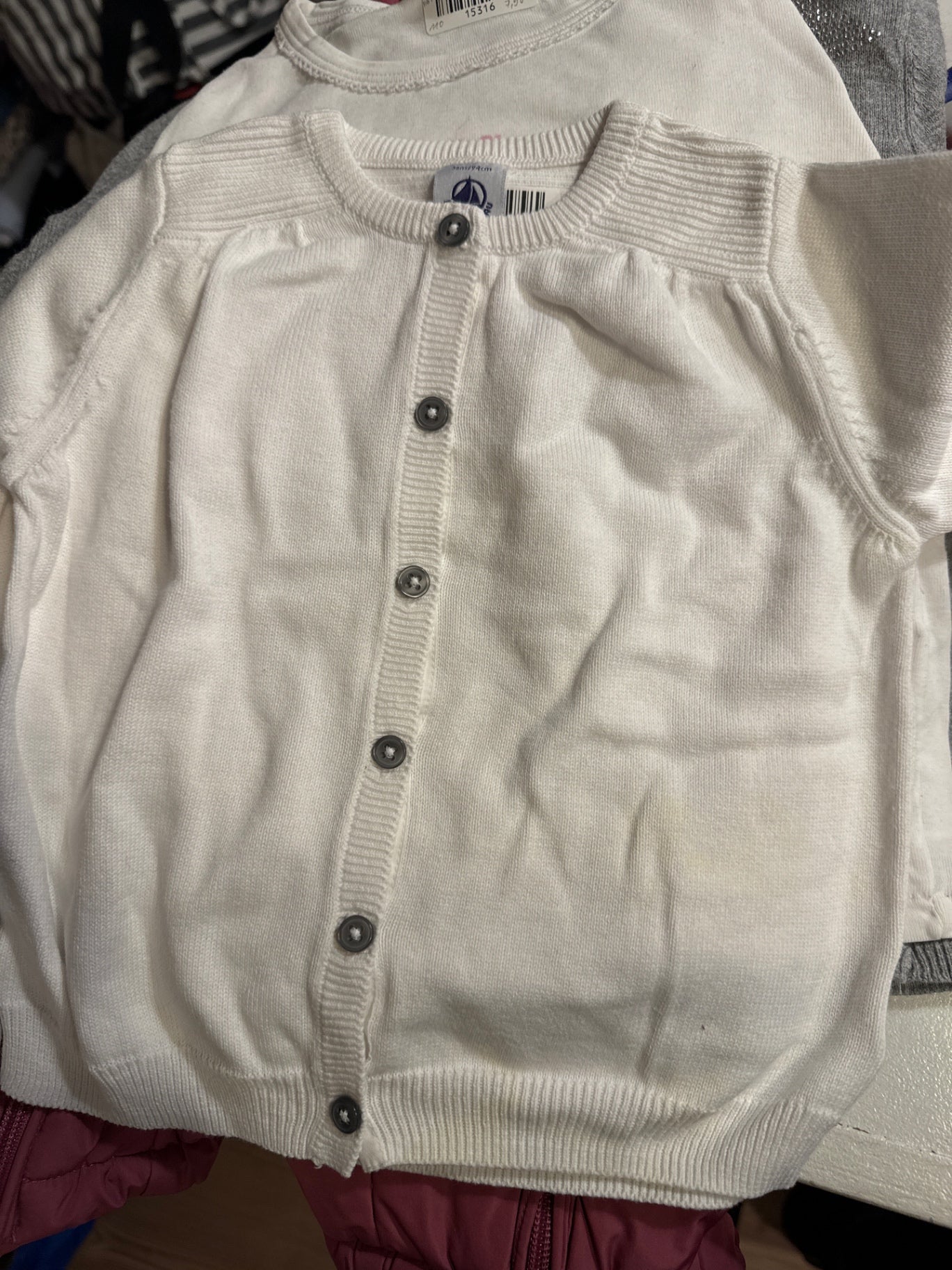 PETIT BATEAU Strickjacke 98 Weiß