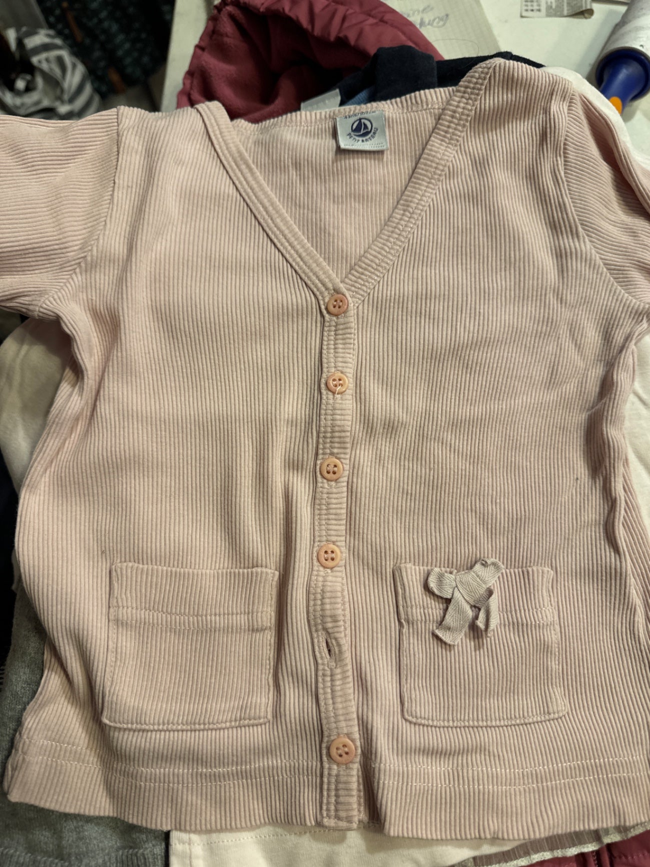 PETIT BATEAU Cardigan 104 Rosa