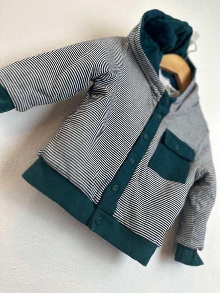 Wattierte Jacke *streifen & teddy - 81 - PETIT BATEAU