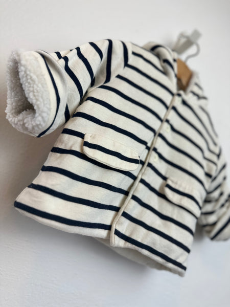 Gefütterte Jacke *Streifen/ Teddy - 67 - PETIT BATEAU