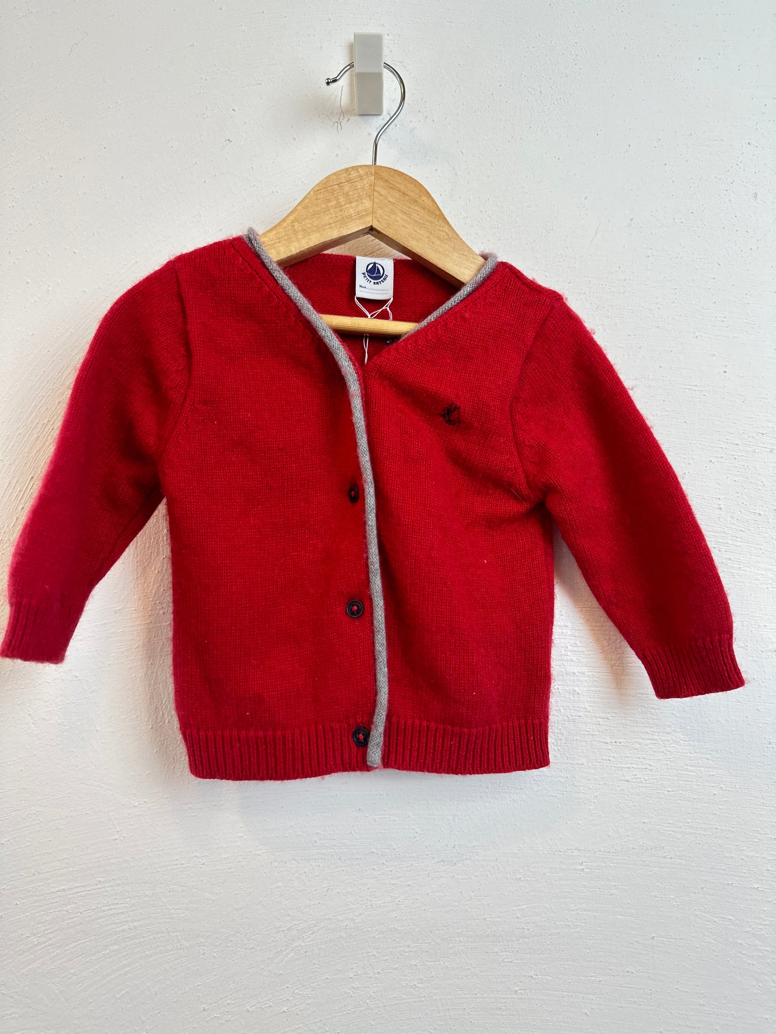 Wolle Cardigan - 74 - PETIT BATEAU