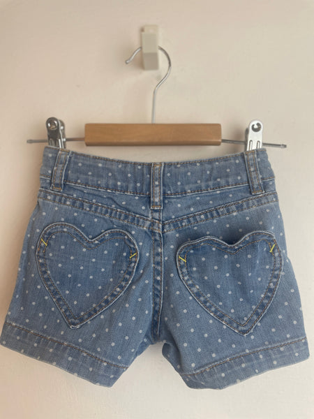 Denim Shorts Pünktchen - 104 - Boden