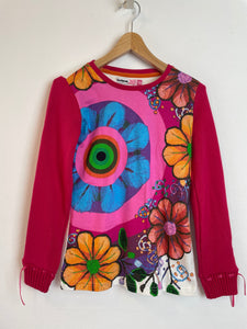 Langarmshirt Strickarm Print - 134 - DESIGUAL