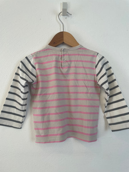 Langarm Shirt Streifen - 86 - PETIT BATEAU