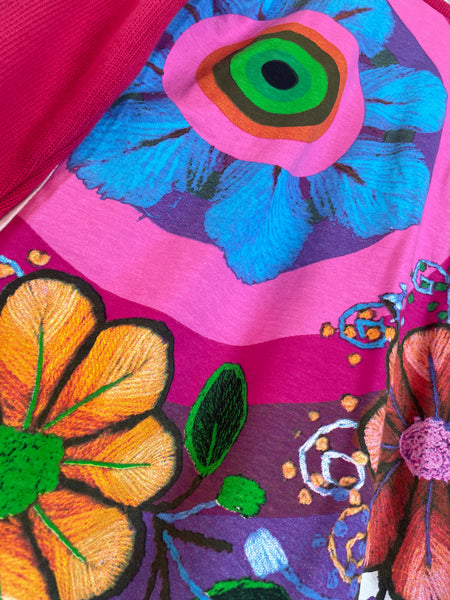 Langarmshirt Strickarm Print - 134 - DESIGUAL